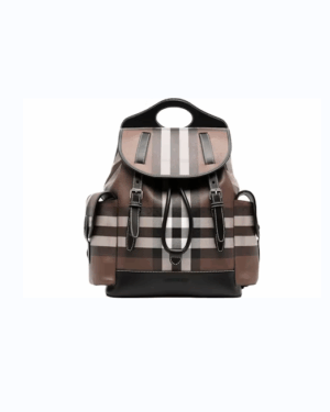 [버버리] 체크 프린트 더블 버클 백팩