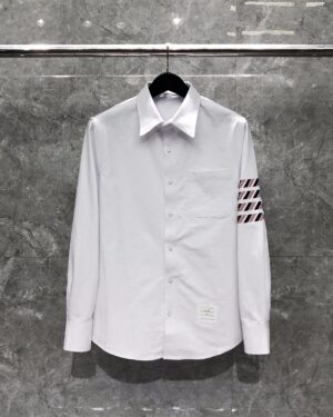 [톰브라운] 화이트 옥스포드 4선 스트레이트 핏 셔츠