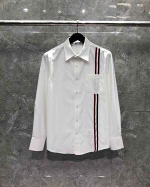 [톰브라운] 와이드 프론트 웨빙 클래식 셔츠