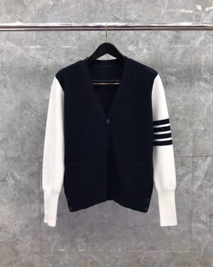 [톰브라운] 4선 헤비웨이트 피케 하이브리드 가디건