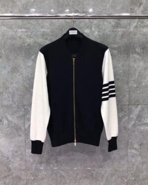 [톰브라운] 4선 헤비웨이트 피케 하이브리드 집업 저지