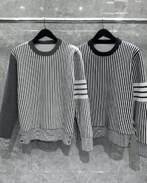 [톰브라운] 펀 믹스 4선 스트라이프 니트