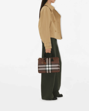 [버버리] 체크 미디엄 볼링백 81122251