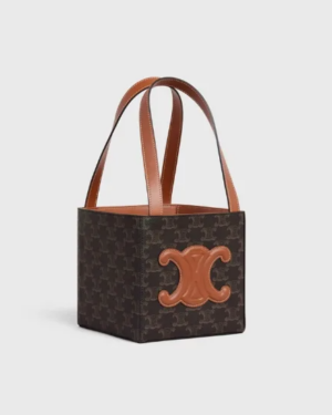 [셀린느] 트리옹프 퀴르 캔버스 앤 카프스킨 미디엄 박스백 199202