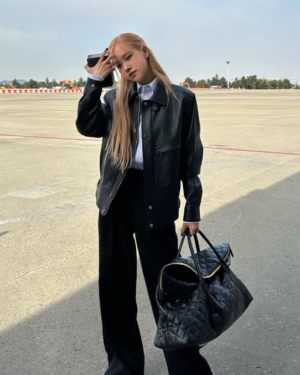 [생로랑] 퀼트 처리된 가죽 소재의 es giant 트래블백 736009