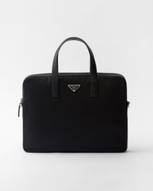 [프라다] 리나일론 및 사피아노 가죽 브리프케이스 2VE368