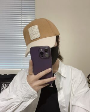 [로에베] 남녀공용 레더 로고 볼캡