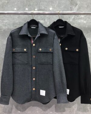 [톰브라운] 헤링본 울 코튼 셔츠 자켓