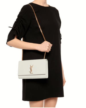 [생로랑] 그랑 드 뿌드르 가죽 케이트 미디엄 백 364021