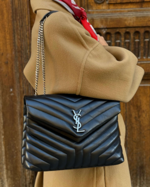 [생로랑] 루루 미디엄 숄더백 블랙 은장 574946