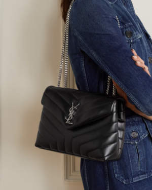 [생로랑] 루루 스몰 숄더백 블랙 은장 494699