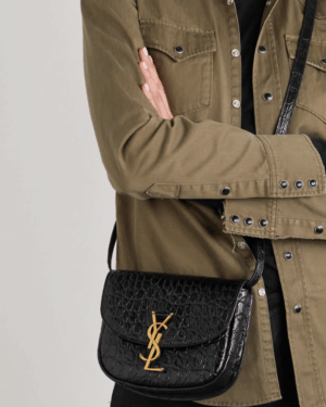 [생로랑] 크로커다일 엠보싱 카이아 스몰 숄더백 619740