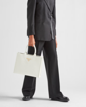 [프라다] 탑 스티칭 미디엄 가죽 프라다 심볼 백 1BA378