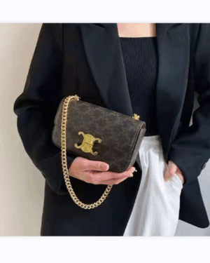 [셀린느] 클로드 체인 숄더백 - 트리옹프 캔버스 115202