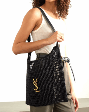 [생로랑] 라피아 마크라메 소재의 OXALIS 숄더백 781289