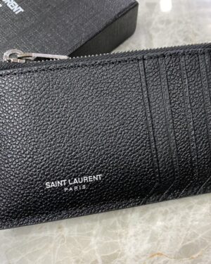 [생로랑] 지퍼 카드 케이스 609362AAB9H1000