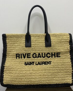 [생로랑] 리브가슈 라피아 토트 백