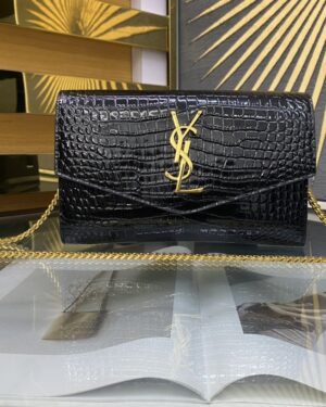 [생로랑] 업타운 크로커다일 체인백 607788