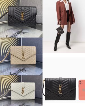 [생로랑] 엔벨로프 클러치 651030BOW911000