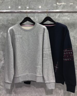 [톰브라운] 코튼 루프백 크루넥 맨투맨 티셔츠