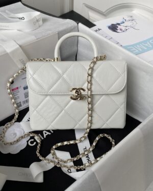 [샤넬] 탑핸들 박스백 AS4470