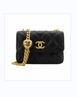 [샤넬] 미니 캐비어 CC 하트볼 클래식 WOC 숄더 크로스백 AP3224