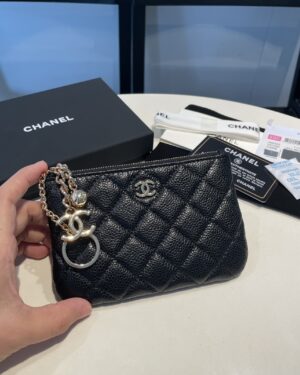 [샤넬] 캐비어 동전카드지갑