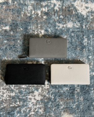 [구찌] GG 마몽 지퍼 달린 레더 지갑