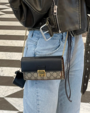 [구찌] GG 슈프림 패드락 WOC 체인백