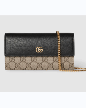 [구찌] GG 마몽 체인 달린 바이컬러 지갑 546585