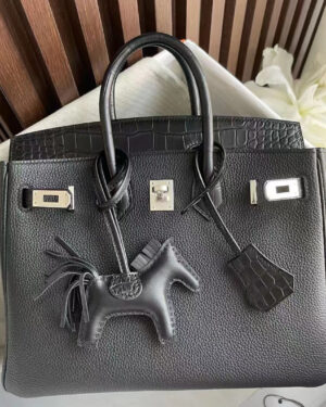 [에르메스] 버킨 25cm-30cm-35cm 악어 +  togo송아지가죽 black