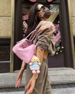 [에르메스] 린디 26cm (30cm) X9 Clemence 송아지가죽 은장 숄더백