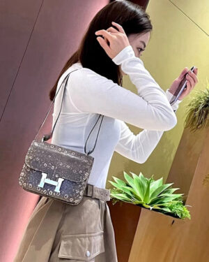 [에르메스] 콘스탄스 미니 19cm Lizard 🦎 숄더백 은장