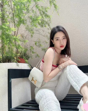 [에르메스] 콘스탄스 미니 19cm 0T Mushroom 산양가죽 숄더백 금장