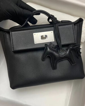 [에르메스] 켈리 2424 미니백 블랙 evercolor+ swift소가죽