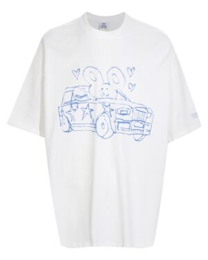 [베트멍] 화이트 그래픽 반팔 티셔츠