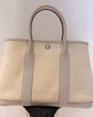 [에르메스] 가든파티 30cm I2 Nata 8L Beton 캔버스 핸드백