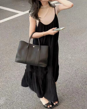 [에르메스] 가든파티 36cm CK89 Noir Negonda 송아지가죽 핸드백