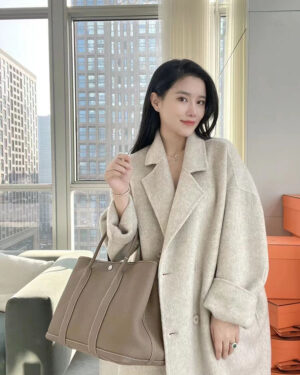 [에르메스] 가든파티 30 /36cm CK18 Etoupe 은장 핸드백