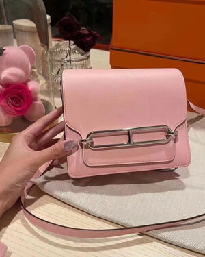 [에르메스] 롤리스 숄더백 19cm 3Q Rose Sakura 🌸 🌸 Swift 송아지가죽 은장