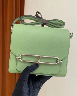 [에르메스] 롤리스 숄더백 19cm CC10 Craie evercolor송아지가죽 금장/은장