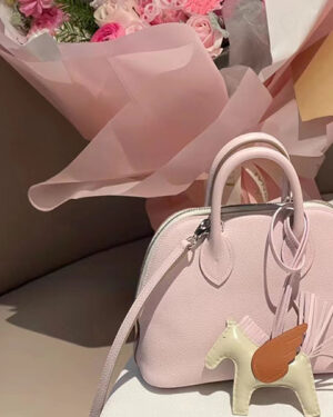 [에르메스] 미니 볼리드 09 Mauve Pale 산양가죽 숄더백