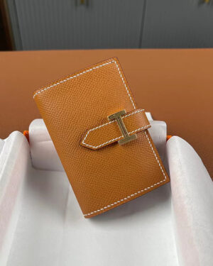 [에르메스] 베안 미니 카드지갑 골드 금장L 10.8 * H 7.5 * P0.4CM