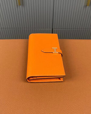 [에르메스] Bearn Compact 베안 장지갑 93 Orange 산양가죽 L 17.5*H 9 * P0.5CM
