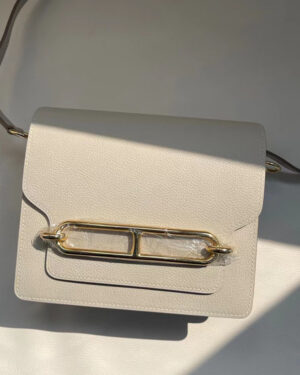 [에르메스] 롤리스 숄더백 19cm 80 Gris Perle evercolor송아지가죽 금장/은장