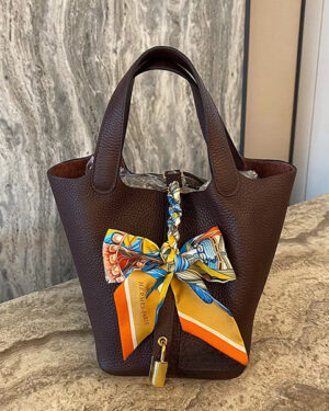 [에르메스] 피코탄 Picotin 18,22cm 0G Rouge Sellier 금장 핸드백