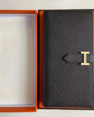 [에르메스] Bearn Compact 베안 장지갑 블랙 Epsom 송아지가죽 L 17.5*H 9 * P0.5CM