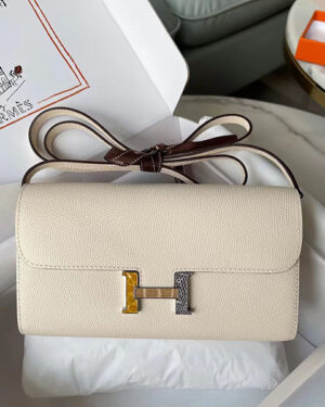 [에르메스] 콘스탄스 롱투고 woc 장지갑 I2 Nata Epsom 송아지가죽