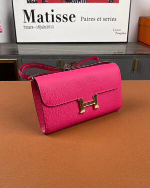 [에르메스] 콘스탄스 롱투고 woc 장지갑 Epsom 송아지가죽 금장