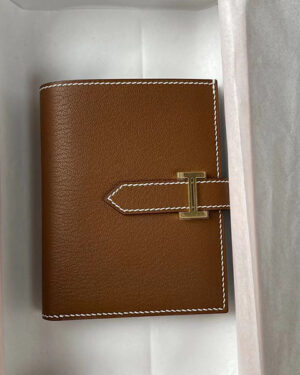 [에르메스] Bearn Compact 베안 반지갑 CK37 Gold 양가죽